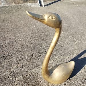 Solid Brass Swan